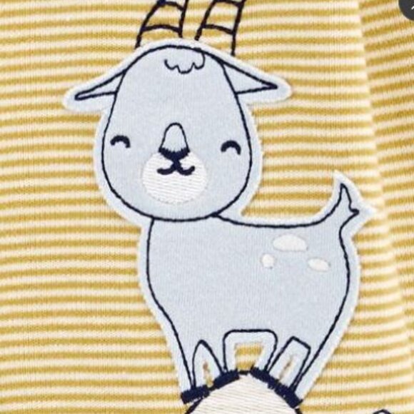 NWT Carter's Baby Carter's Goat Snap-Up Sleep & Play Footed Pajamas - Picture 4 of 5